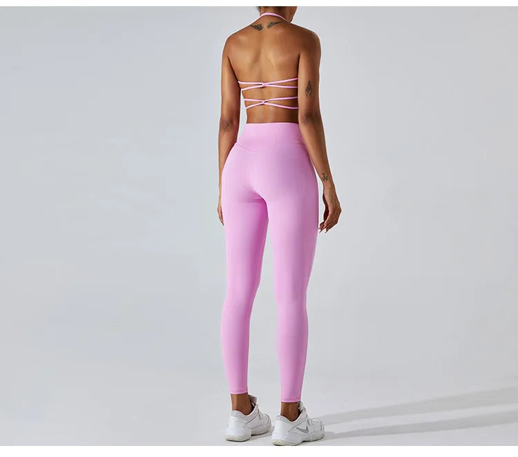 Cross Back Strappy Seamless Bralette Soft Nylon Spandex