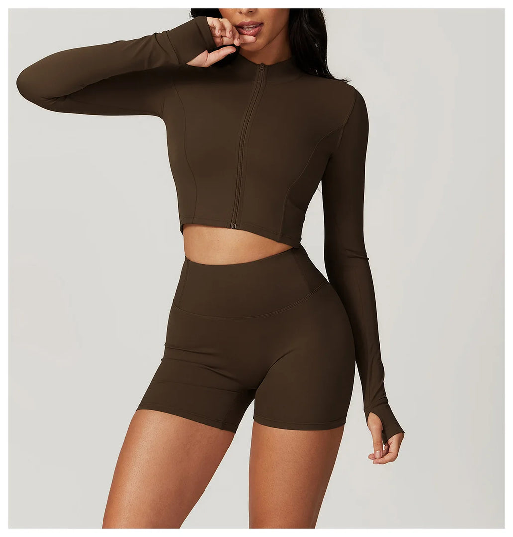 Three Piece Breathable Yoga Tracksuit Pro For Performance