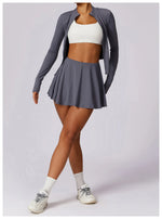 Load image into Gallery viewer, Seamless Performance Tennis Skort with Breathable Knit
