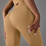 Load image into Gallery viewer, Ribbed Scrunch Contour Seamless High Waist Leggings
