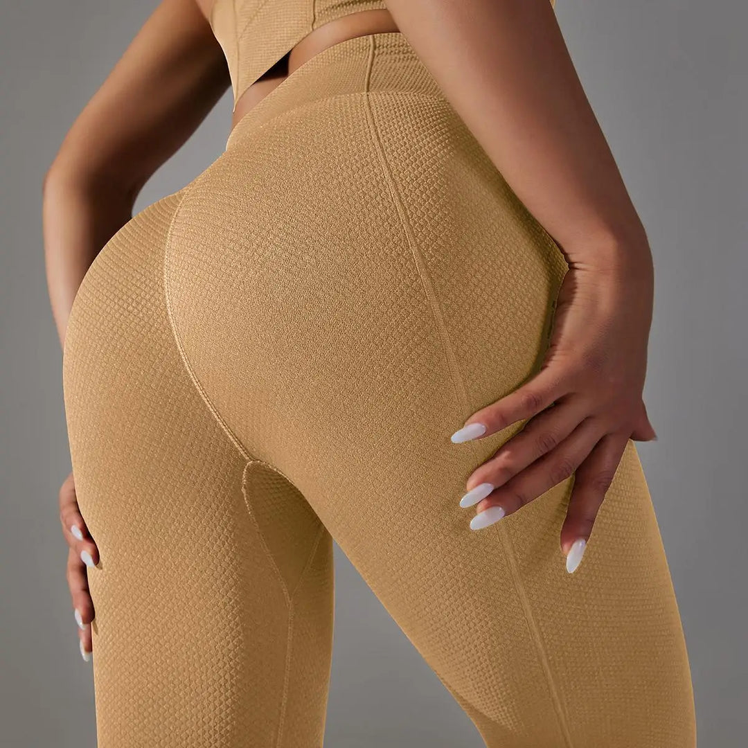 Ribbed Scrunch Contour Seamless High Waist Leggings