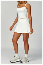 Load image into Gallery viewer, Luxe Contour 2 Piece Yoga Wear Ensemble Nylon Knit Fabric
