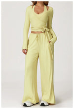 Load image into Gallery viewer, Premium Extended Sleeve Contour Yoga Top Performance
