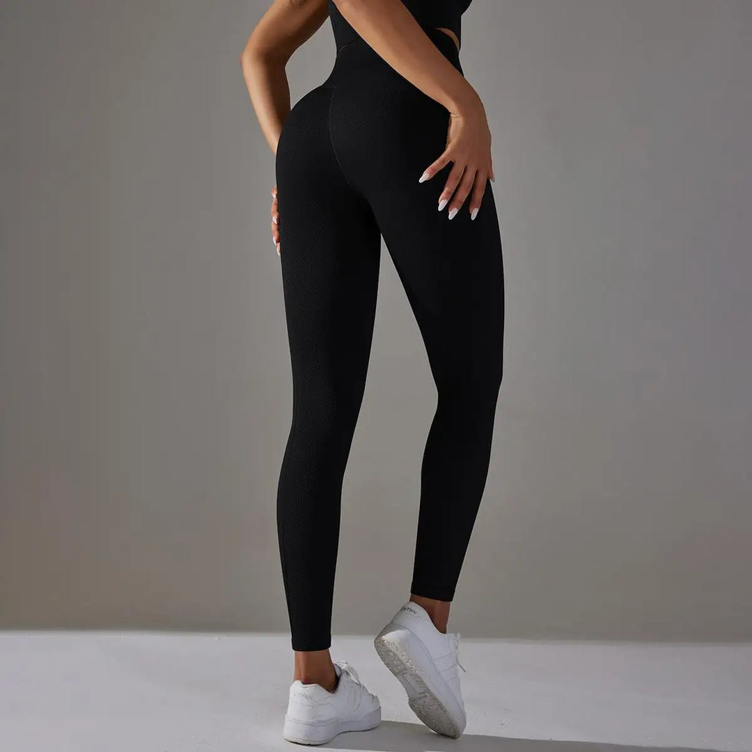 Ribbed Scrunch Contour Seamless High Waist Leggings