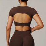 Load image into Gallery viewer, Contour Yoga Cropped Top Short Sleeve Performance Pro
