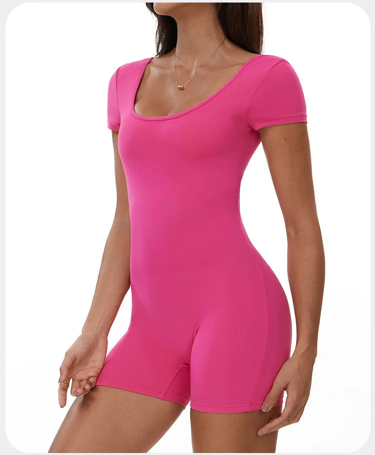 Backless Contour Jumpsuit Breathable Performance Nylon