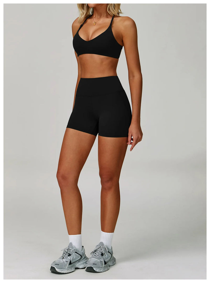 Seamless Contour 2 Piece Breathable Active Wear Set Nylon