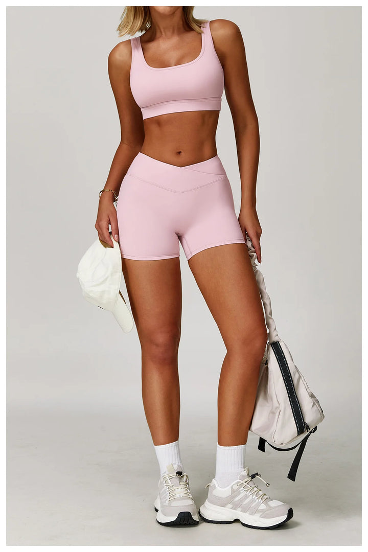 Premium Performance Knit Yoga Set With Contoured Leggings