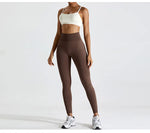 Load image into Gallery viewer, Seamless Two Piece Contour Performance Leggings Set Nylon
