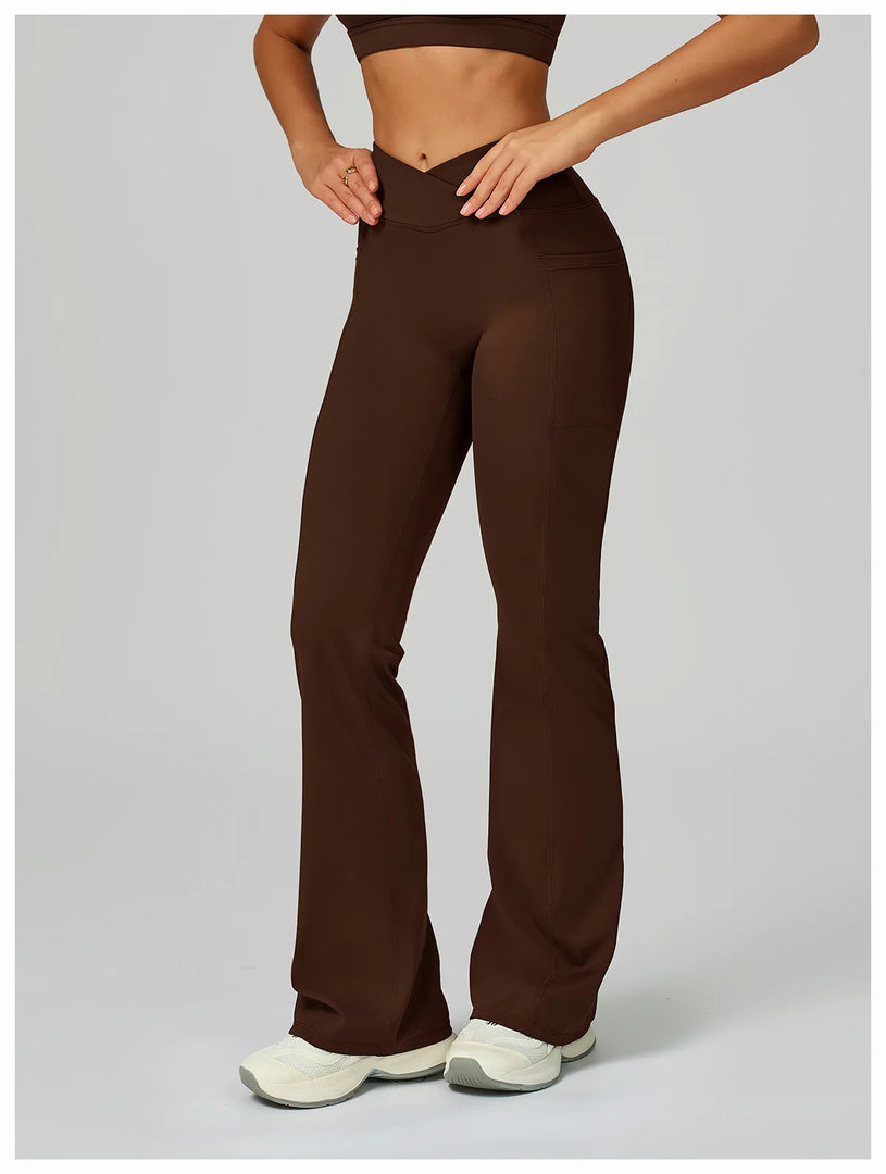 Luxuriously High Waist Bell Bottom Contour Leggings