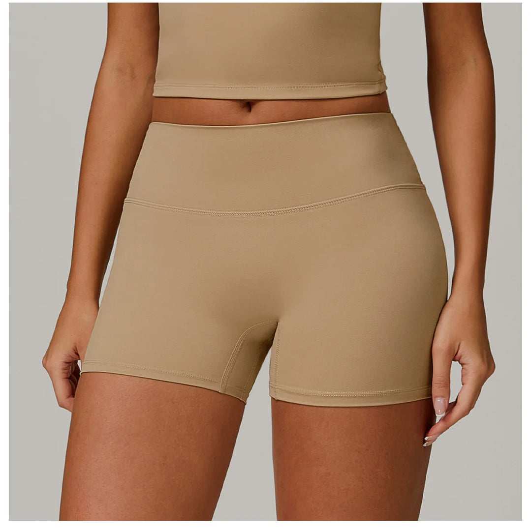 Running High Waist Contoured Scrunching Shorts Nylon