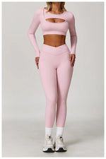 Load image into Gallery viewer, Premium Performance Knit Yoga Set With Contoured Leggings
