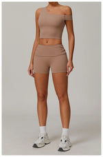 Load image into Gallery viewer, Breathable One Shoulder Sculpted Performance Contour Bra
