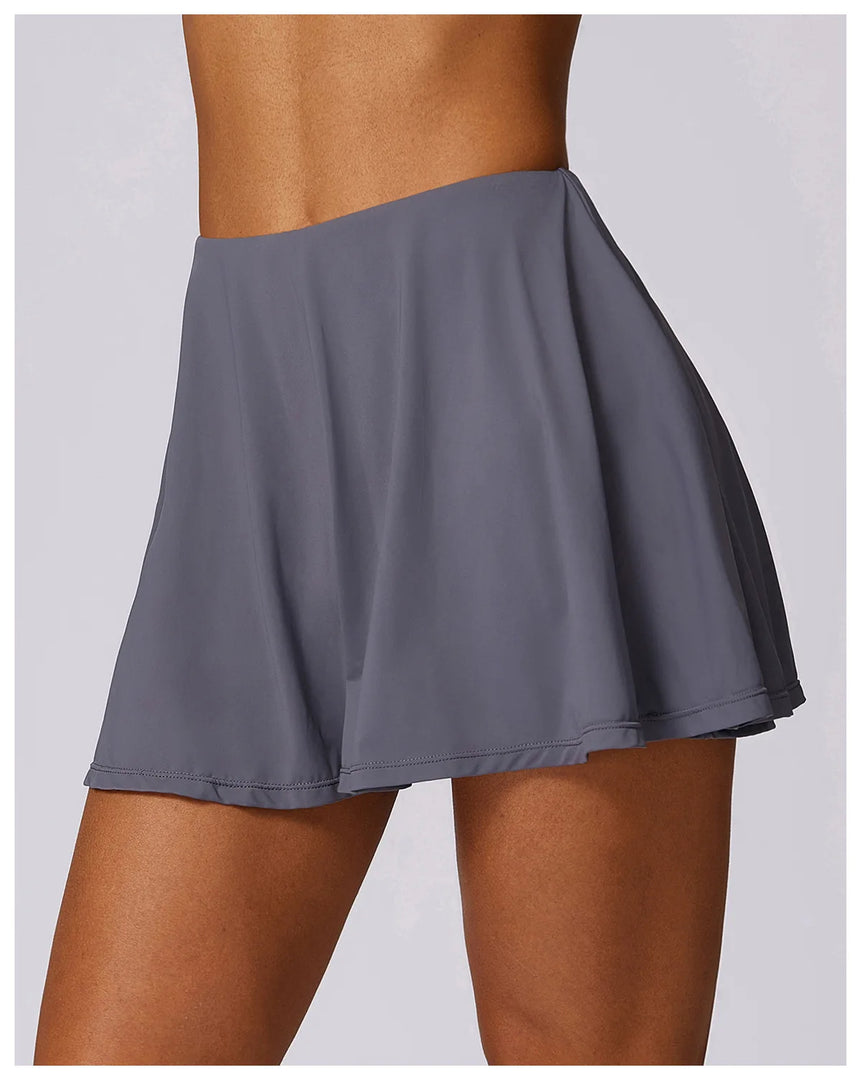 Seamless Performance Tennis Skort with Breathable Knit