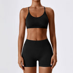 Load image into Gallery viewer, Seamless Performance Yoga Set Contour Nylon Knit Fabric
