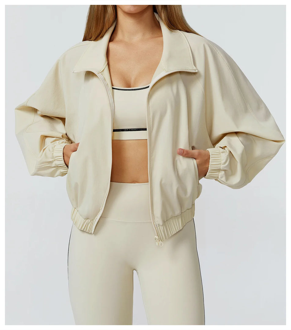 Windproof Performance Flight Jacket With Long Sleeve