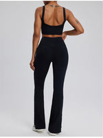 Load image into Gallery viewer, Contour Stretch Athleisure Bell Bottoms Set Nylon Spandex
