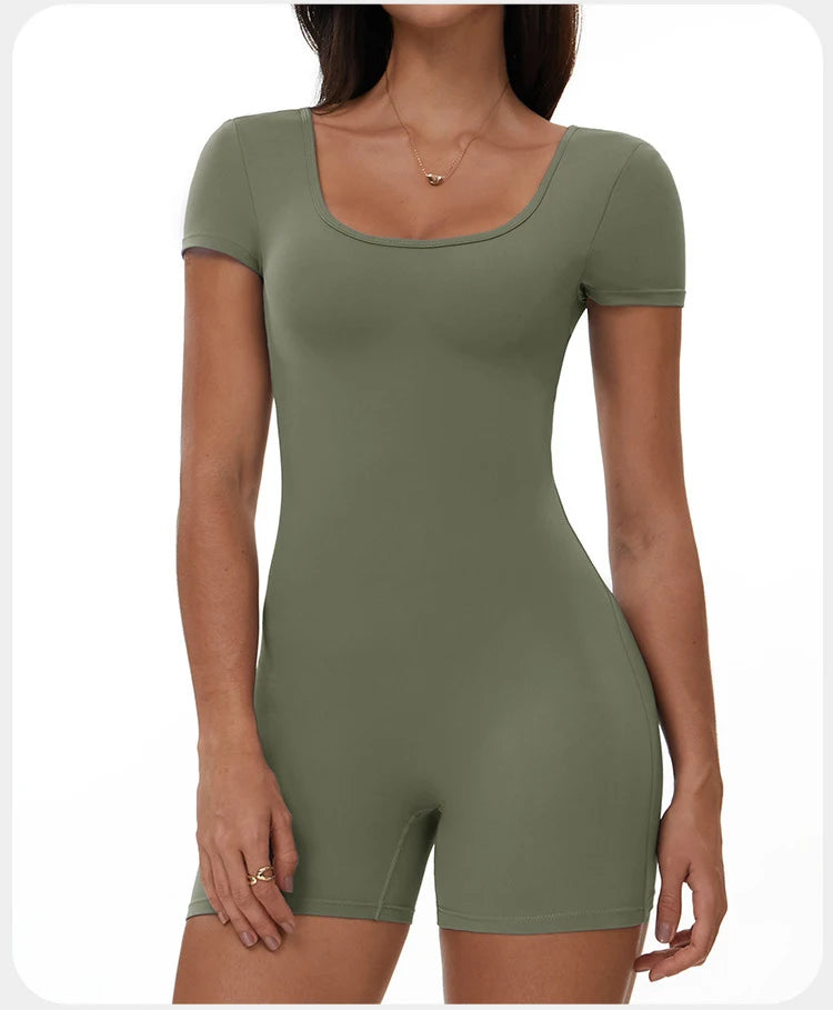 Backless Contour Jumpsuit Breathable Performance Nylon