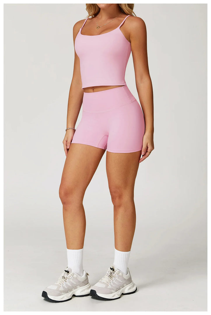 Performance Contour Seamless Two Piece Yoga Bra Set Nylon