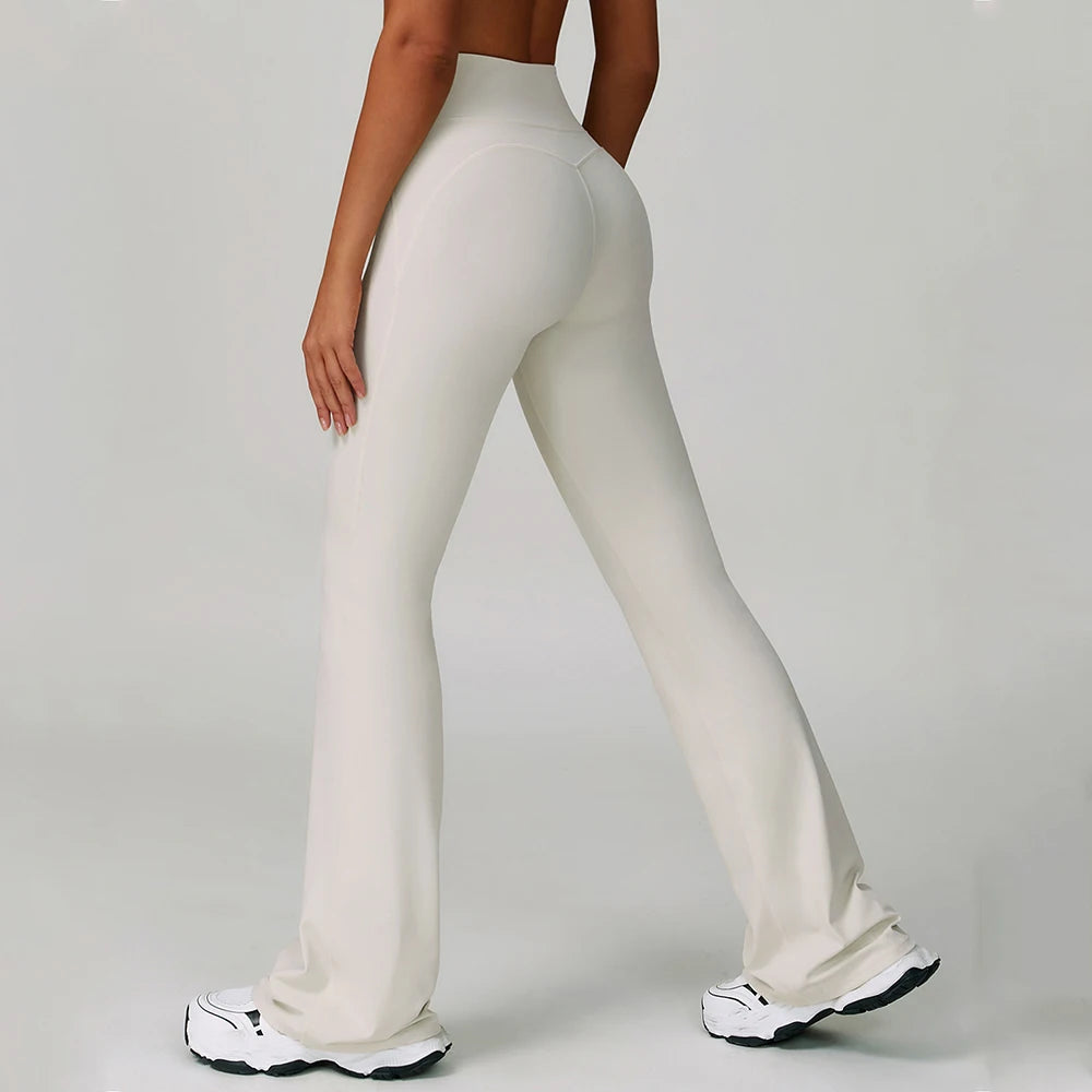 Performance High Waist Contoured Leggings With Wide Leg
