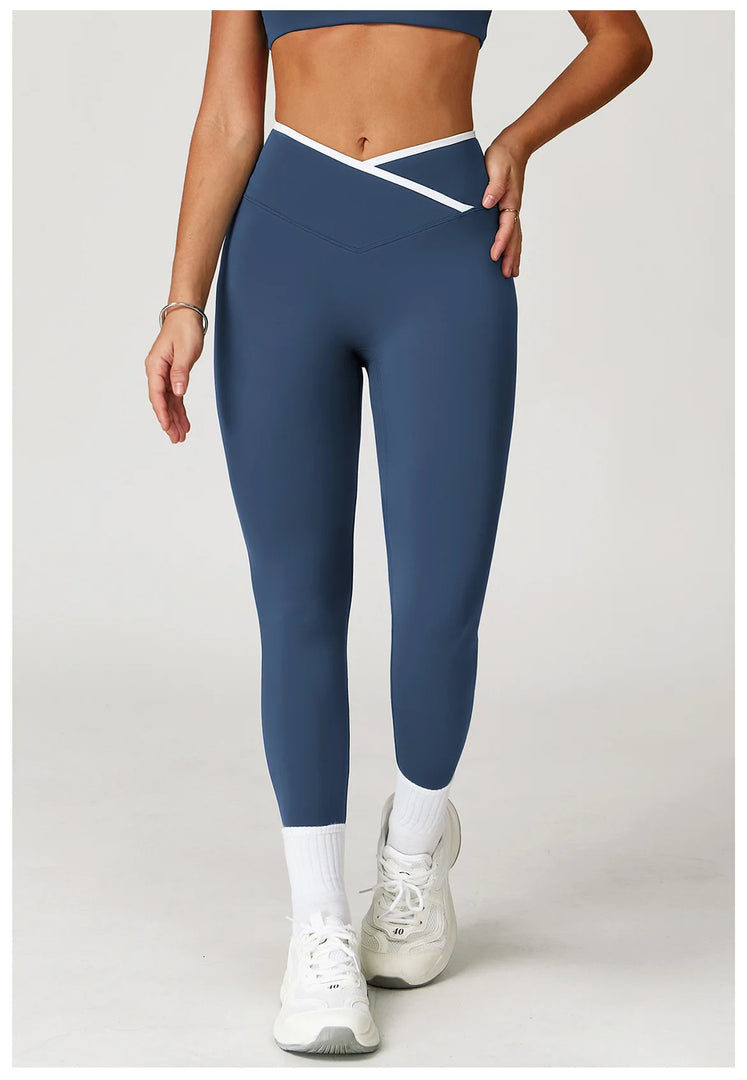 High Waist Sculpt Leggings Breathable Knit Performance Wear