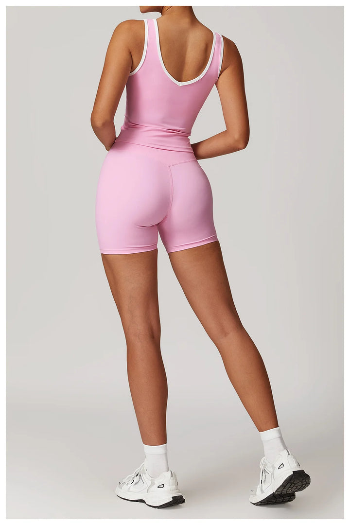 2 Piece Sculpted Contour High Waist Set Performance Fabric