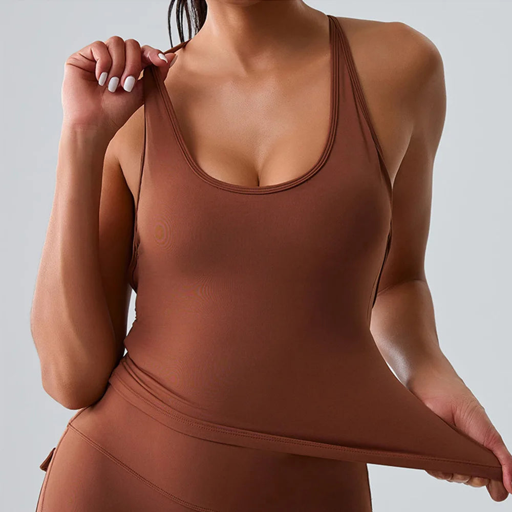 Cross Back Contour Seamless Sports Bra Performance