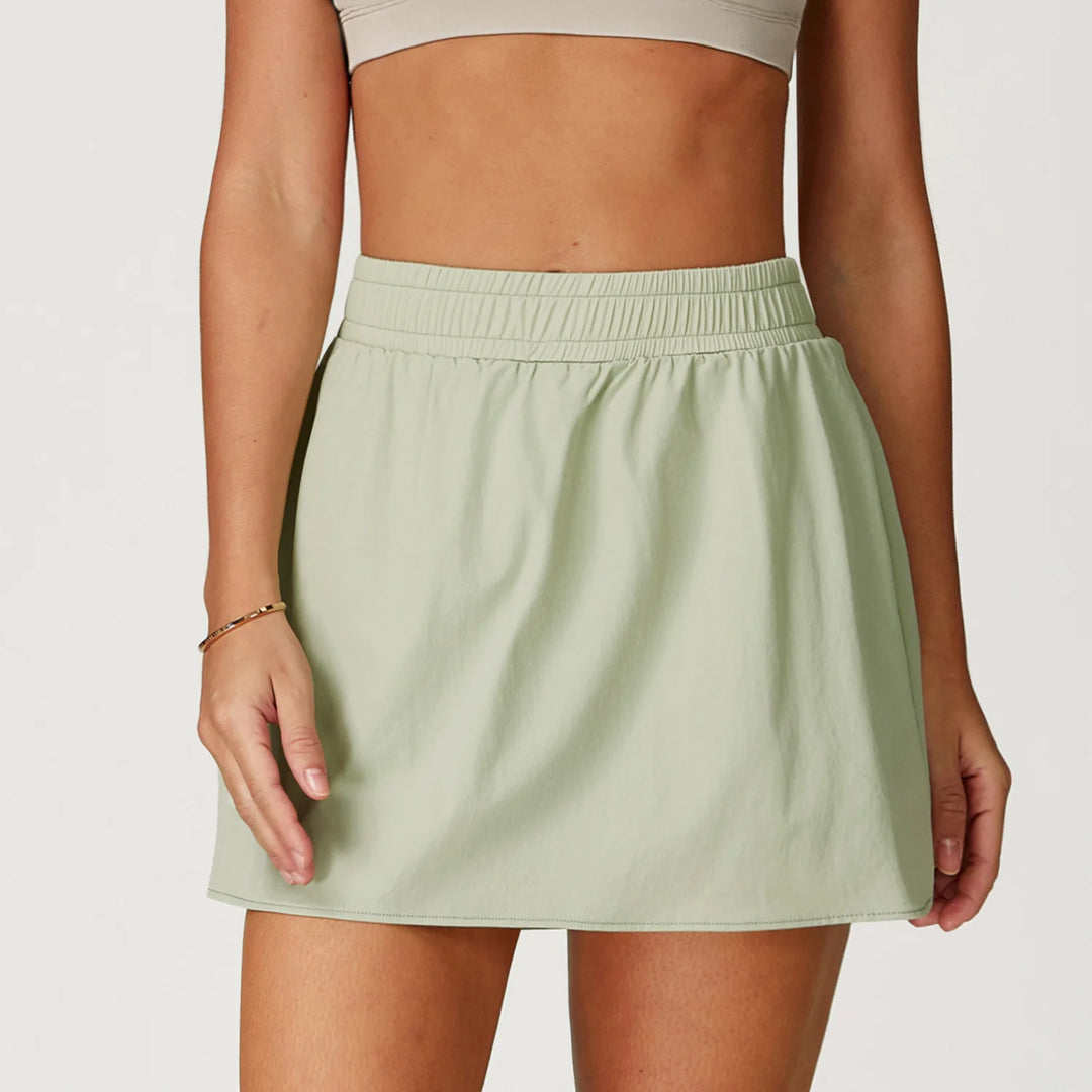 High Waist Contoured Breathable Yoga Short Skirt