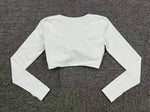 Load image into Gallery viewer, Seamless Ultra Soft Long Sleeve Yoga Crop Removable Pads
