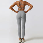 Load image into Gallery viewer, Contoured Interwoven Athleisure Long Sleeve Yoga Ensemble
