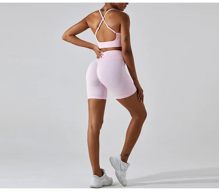 Seamless Contour 2 Piece Sculpted Yoga Wear Breathable