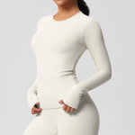 Load image into Gallery viewer, Luxurious Breathable Contoured Long Sleeve Yoga Top Nylon
