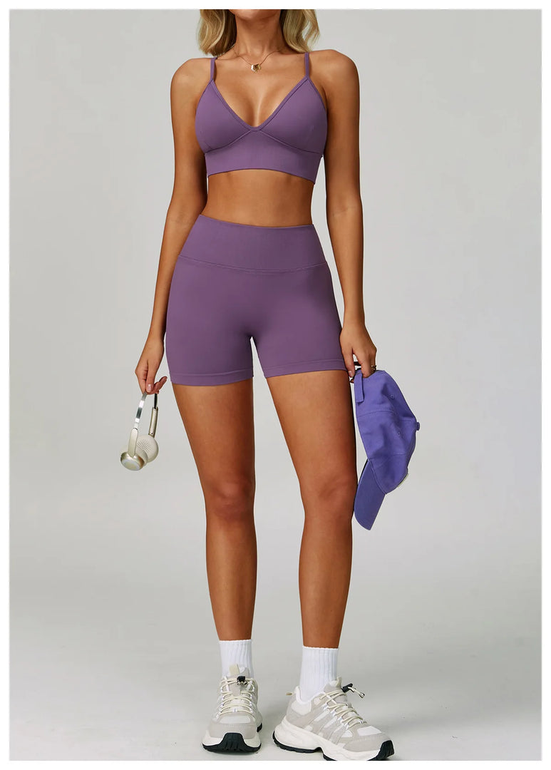 Two Piece Contour Seamless Performance Yoga Ensemble