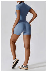 Load image into Gallery viewer, Seamless Contour Zippered Yoga Bodysuit Performance
