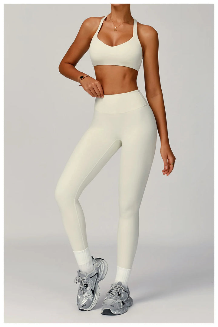 Seamless Performance Contour Yoga Set With Waist Band