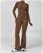 Load image into Gallery viewer, Zippered Contour Seamless Yoga Jump Suit Performance
