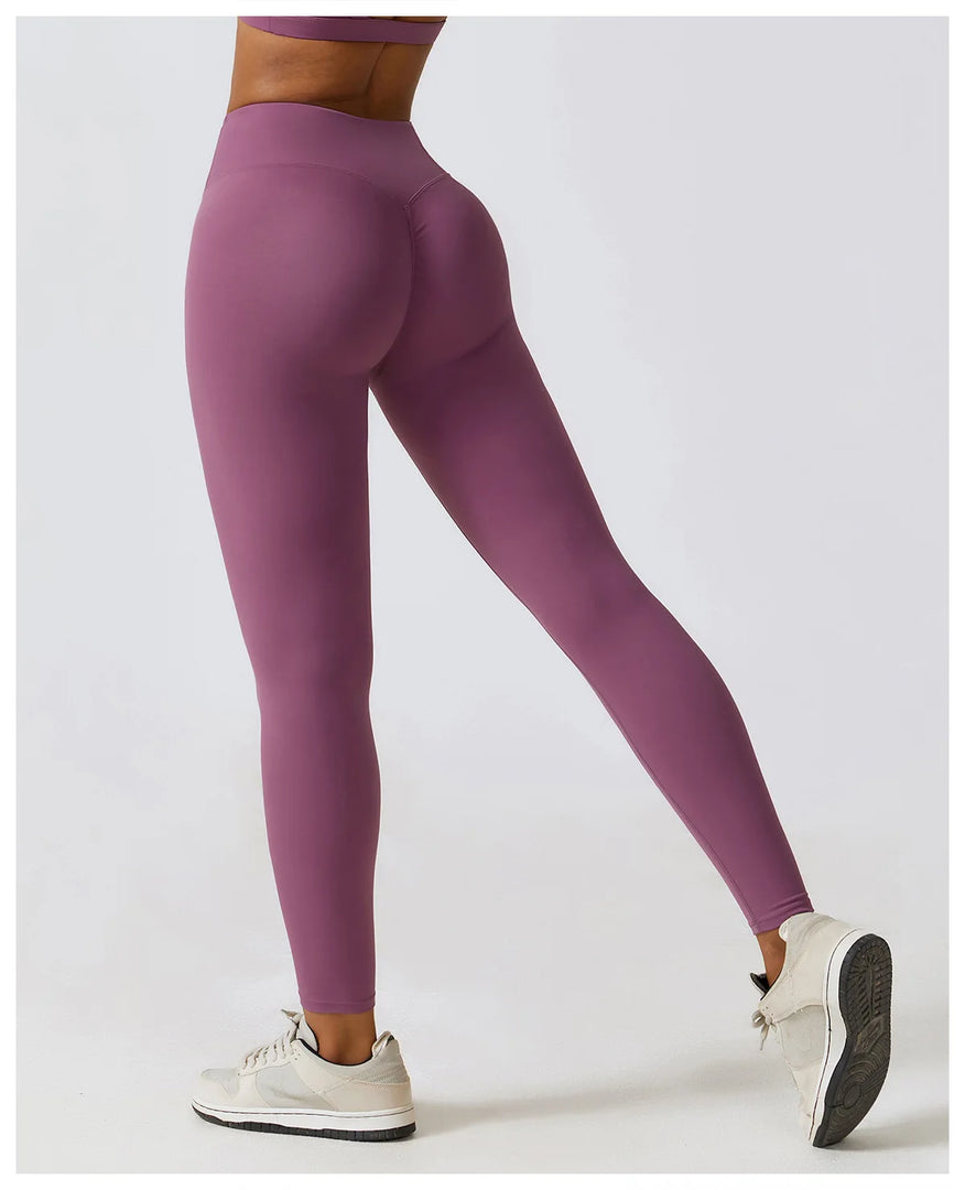 High Waist Contour Yoga Leggings Breathable Performance
