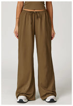 Load image into Gallery viewer, Breathable Contour Drawstring Wide Leg Athletic Pants
