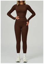 Load image into Gallery viewer, 2 Piece Contoured Breathable Yoga Ensemble Knitwear
