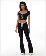 Load image into Gallery viewer, High Waist Contoured Performance Leggings Nylon Knit
