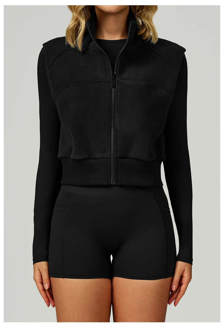 Winter Velvet Contoured High Neck Performance Cozy Vest