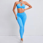 Load image into Gallery viewer, Two Piece Ribbed Seamless Studio Yoga Set Cross Back
