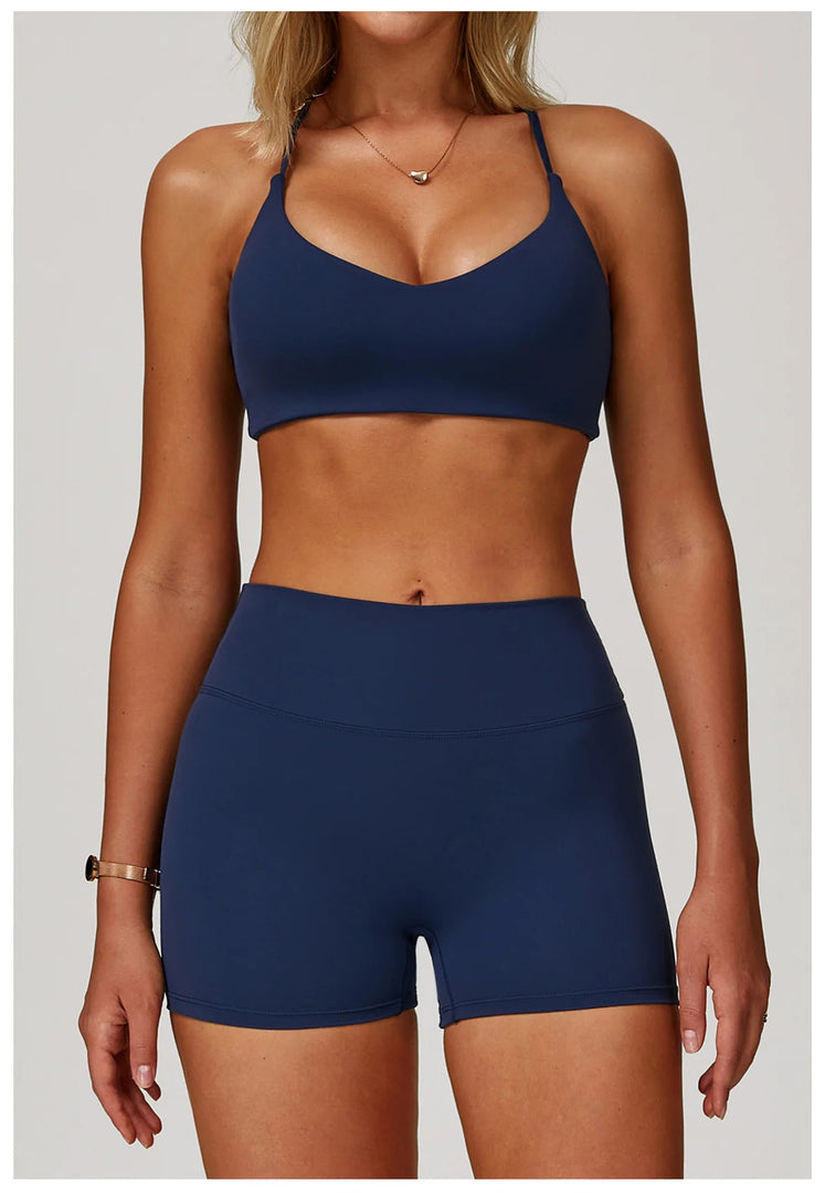 Contoured High Impact Sculpted Premium Sports Bra Seamless