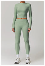 Load image into Gallery viewer, Signature 2 Piece Yoga Ensemble Nylon Plus Performance
