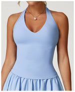 Load image into Gallery viewer, Seamless Contour Halter Bra Open Back Premium Breathable
