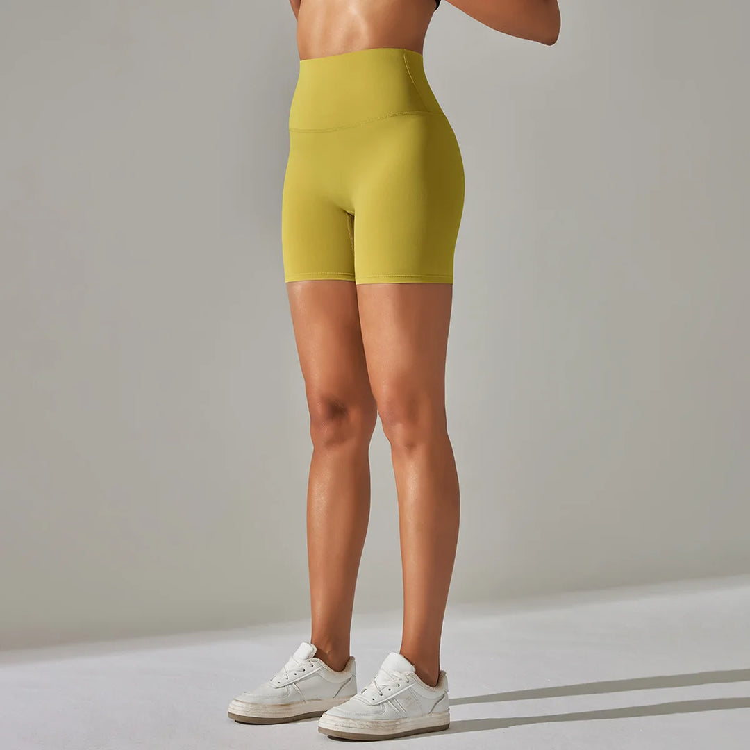 Luxurious High Waist Breathable Yoga Shorts Contour