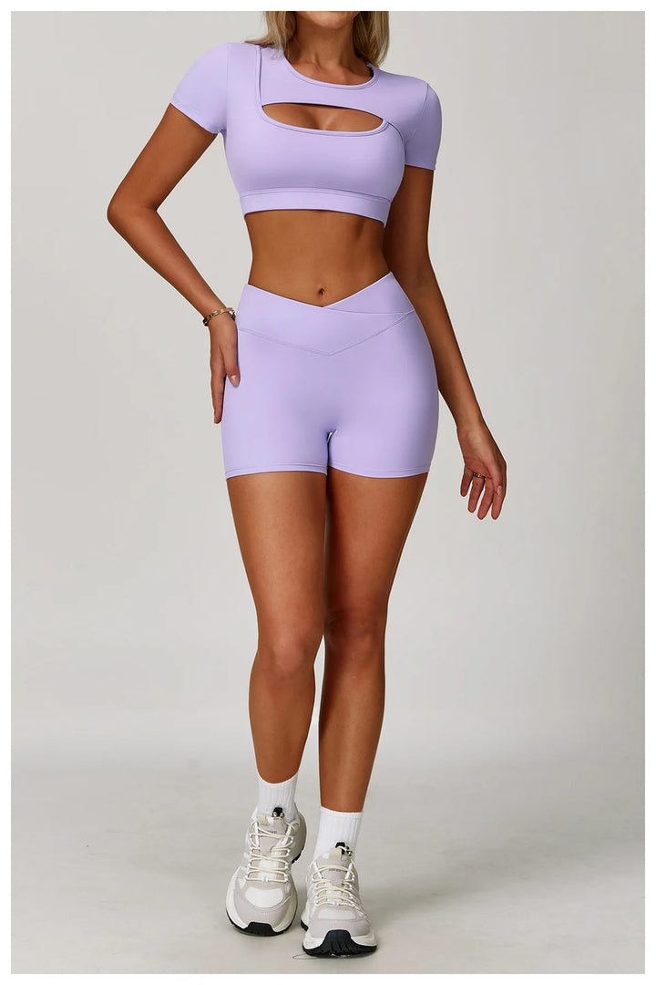 Premium Performance Knit Yoga Set With Contoured Leggings