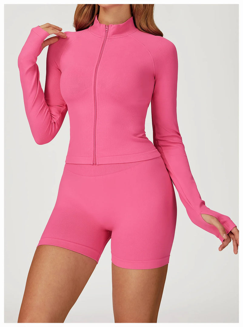 Seamless Contour Two Piece Yoga Set for Performance