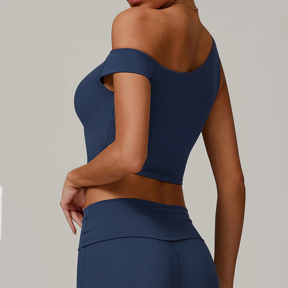 Breathable One Shoulder Sculpted Performance Contour Bra