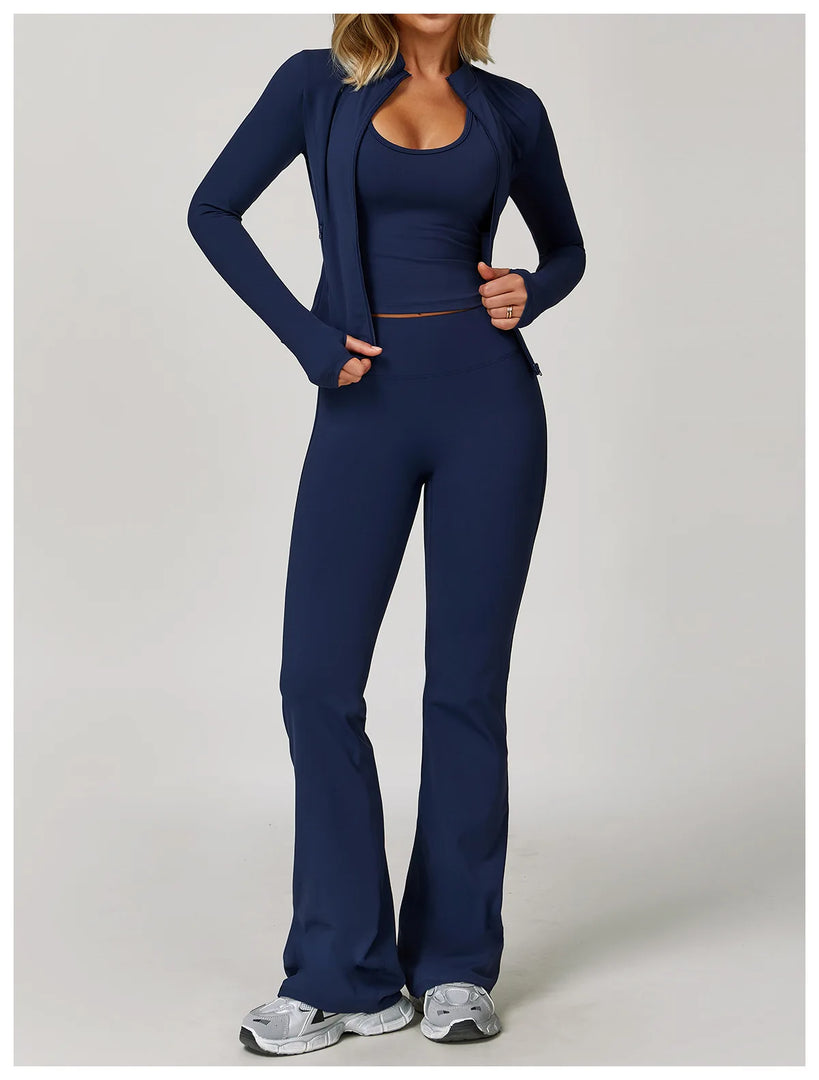 Luxuriously High Waist Contour Bell Bottom Leggings